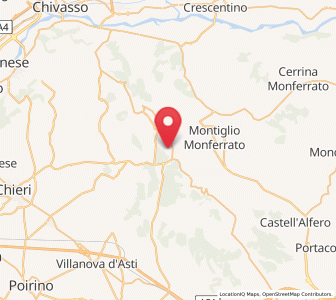 Map of Cerreto d'Asti, Piedmont