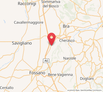 Map of Cervere, Piedmont