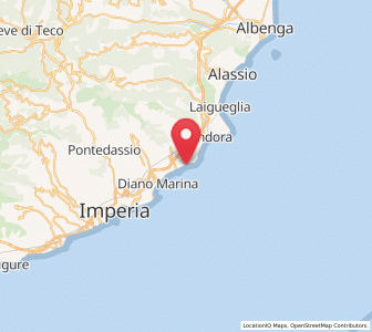 Map of Cervo, Liguria