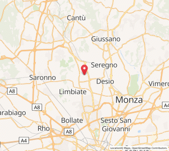 Map of Cesano Maderno, Lombardy