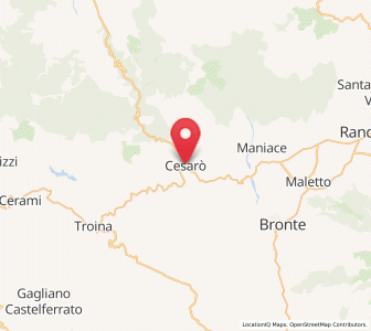 Map of Cesarò, Sicily