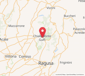 Map of Chiaramonte Gulfi, Sicily