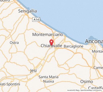 Map of Chiaravalle, The Marches