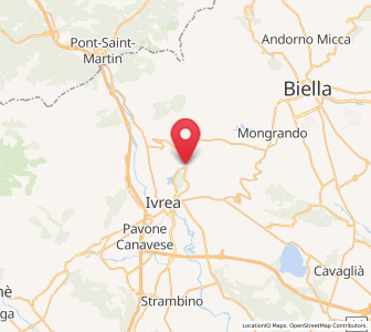 Map of Chiaverano, Piedmont