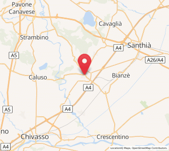 Map of Cigliano, Piedmont