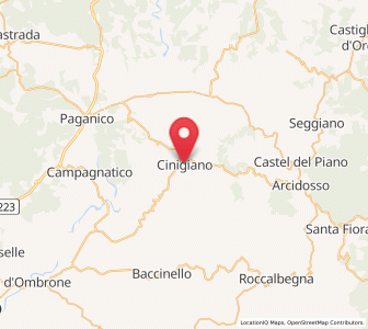 Map of Cinigiano, Tuscany