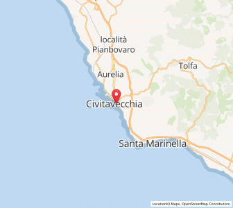 Map of Civitavecchia, Lazio