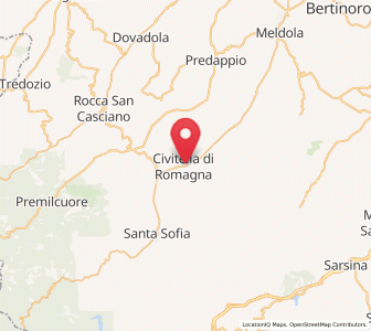 Map of Civitella di Romagna, Emilia-Romagna
