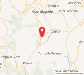 Map of Civitella Messer Raimondo, Abruzzo