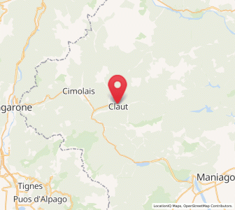 Map of Claut, Friuli Venezia Giulia