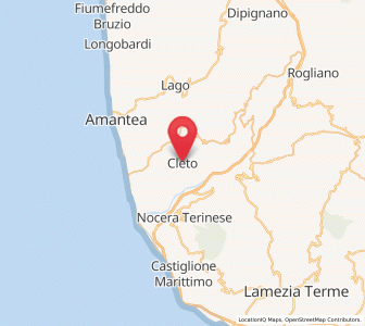 Map of Cleto, Calabria