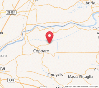 Map of Coccanile-Cesta, Emilia-Romagna