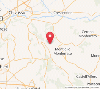 Map of Cocconato, Piedmont
