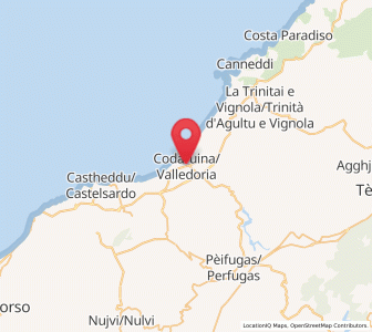 Map of Codaruina, Sardinia