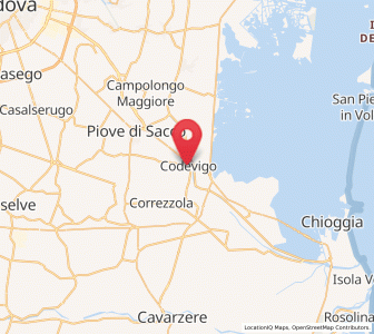 Map of Codevigo, Veneto