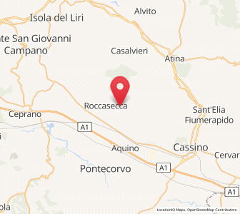 Map of Colle San Magno, Lazio