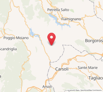 Map of Collegiove, Lazio