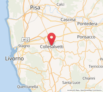Map of Collesalvetti, Tuscany