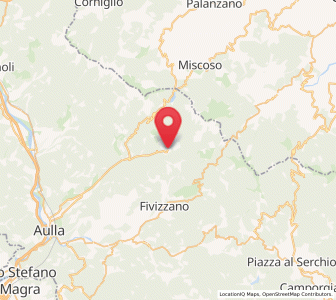 Map of Comano, Tuscany