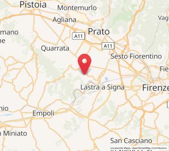Map of Comeana, Tuscany