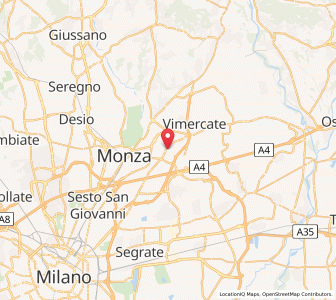 Map of Concorezzo, Lombardy