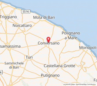 Map of Conversano, Apulia