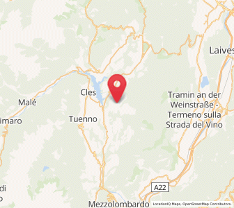 Map of Coredo, Trentino-Alto Adige