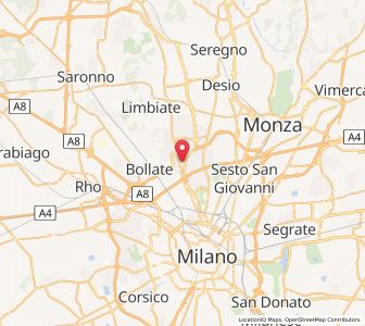 Map of Cormano, Lombardy