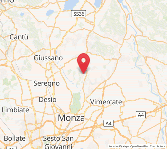Map of Correzzana, Lombardy