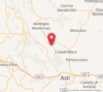 Map of Corsione, Piedmont