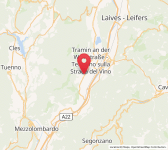 Map of Cortaccia sulla Strada del Vino, Trentino-Alto Adige