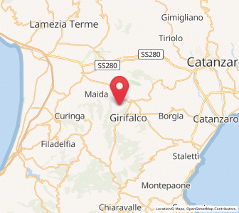 Map of Cortale, Calabria