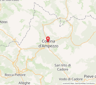 Map of Cortina d'Ampezzo, Veneto