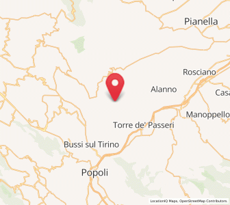 Map of Corvara, Abruzzo