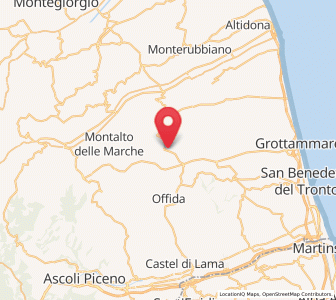 Map of Cossignano, The Marches