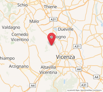 Map of Costabissara, Veneto