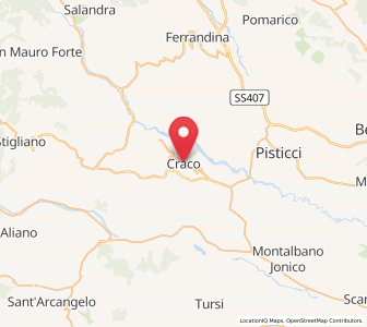 Map of Craco-Sant'Angelo, Basilicate