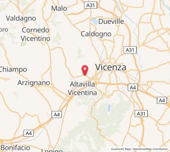 Map of Creazzo, Veneto