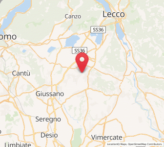 Map of Cremella, Lombardy