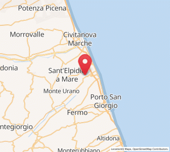 Map of Cretarola, The Marches