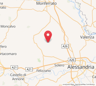 Map of Cuccaro Monferrato, Piedmont