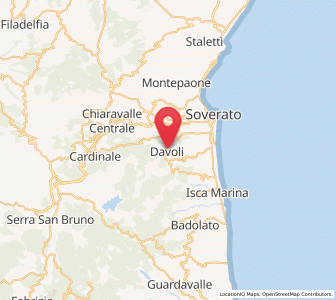 Map of Davoli, Calabria