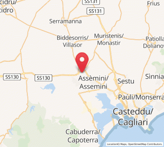 Map of Decimomannu, Sardinia
