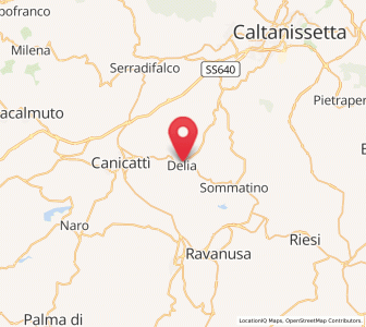 Map of Delia, Sicily
