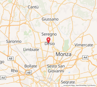Map of Desio, Lombardy