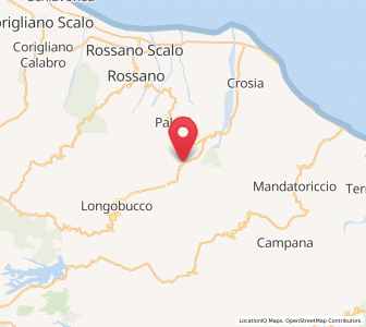 Map of Destro, Calabria