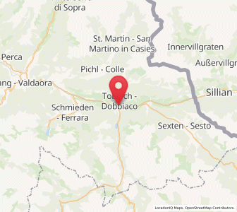 Map of Dobbiaco, Trentino-Alto Adige