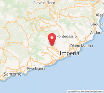 Map of Dolcedo, Liguria