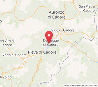 Map of Domegge di Cadore, Veneto