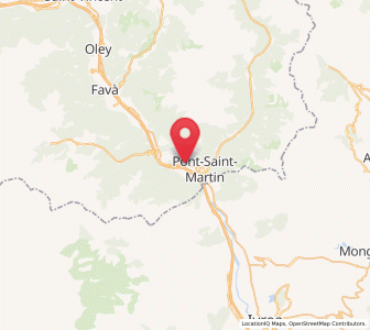 Map of Donnas, Aosta Valley